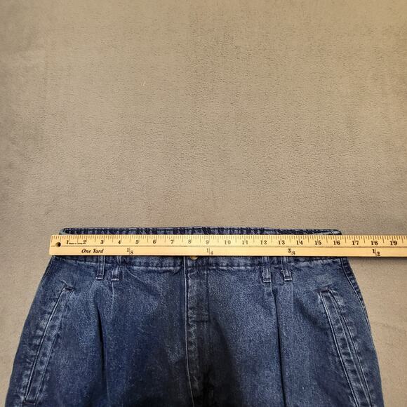 Vintage 90s Dockers Jeans Womens 16 Blue Pleated Mom Denim Distressed - Picture 9 of 11